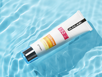 Sunline sunscreen design branding packaging pharmaceutical tube sunscreen design