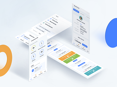 Inso - Kindergarten Management Platform app blue circle colours design green minimalist mobile orange ui ux whitespace