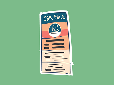 Car Park Signboards carpark graphic illustration signage