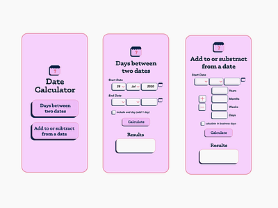 Daily UI - Date Calculator - Day 4