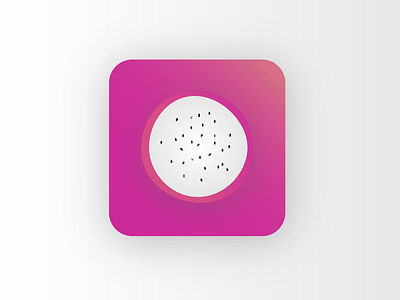 Daily UI - App Icon - Day 5 app branding dailyui design dragonfruit fruit icon icon design illustrator logo pink logo ui vector