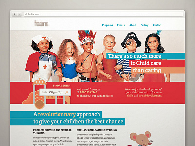 ChildCare Web childcare children daycare education homepage kids webdesign