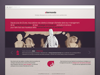 Altermondo Landing page business landing page paper speech bubbles webdesign