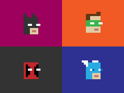 pixel superheroes