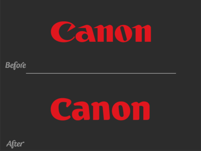 Canon Logo Restyling brand brand and identity branding custom type design lettering logo typography vector logo
