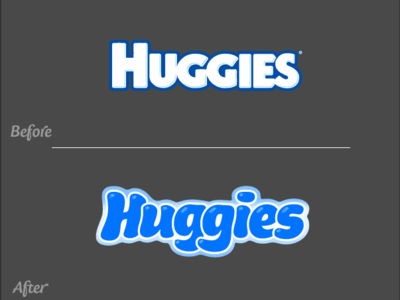 Huggies Logo Restyling brand brand and identity branding custom type design lettering logo typography vector logo