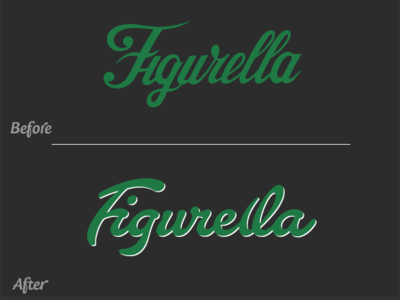 Figurella Logo Restyling brand brand and identity branding custom type design lettering logo typography vector logo