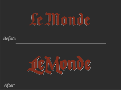 LeMonde Logo Restyling brand brand and identity branding custom type design lettering logo typography vector logo