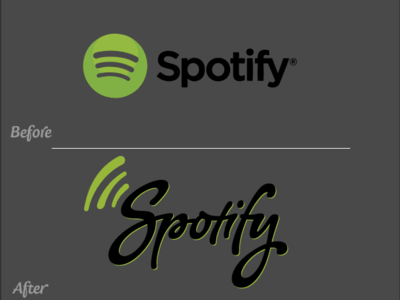 Spotify Logo Restyling brand brand and identity branding custom type design lettering logo typography vector logo