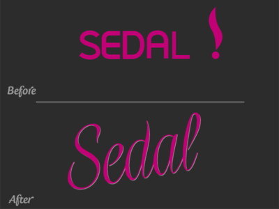 Sedal Logo Restyling brand brand and identity branding custom type design lettering logo typography vector logo