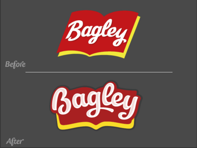 Bagley Logo Restyling brand branding custom type design lettering logo typography vector logo