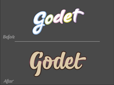 Godet Logo Restyling brand brand and identity branding custom type design lettering logo typography vector logo