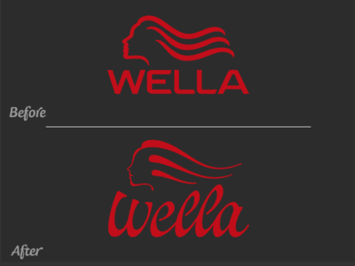 Wella Logo Restyling brand brand and identity branding custom type design lettering logo typography vector logo