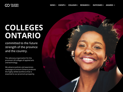 Colleges Ontario Mockup web design