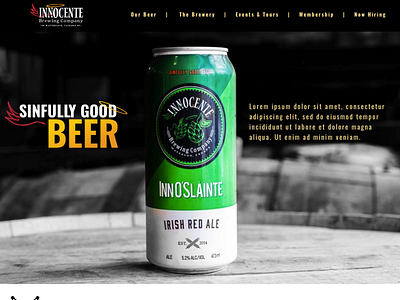 Innocente Brewery, Waterloo, ON web design