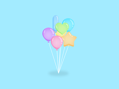 Cute Isometric Ballons ballons cute illustration isometric isometric illustration pastel vector