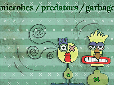 Microbes/predators/garbage art artwork digital art digital graffiti illustration pop visual concept