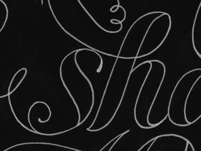 Shhhh lettering process