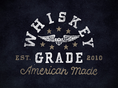 Whiskey Grade identity lettering