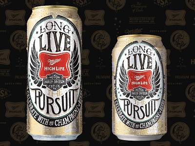 Miller High Life beer beverage collab illustration lettering