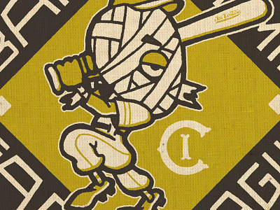 Invisible Creature Farm League baseball collab illustration lettering