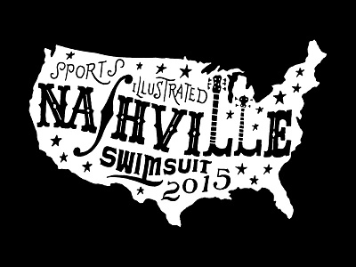 Sports Illustrated Swimsuit 2015, Nashville branding illustration lettering
