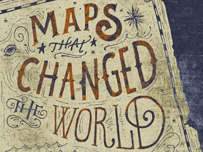 Maps illustration lettering