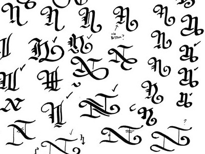 Ns identity lettering monogram process