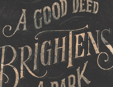 A Good Deed lettering
