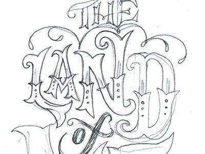 The Land of Pencils lettering