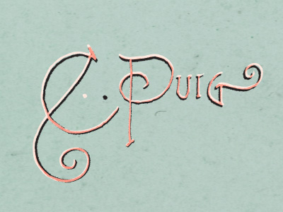 C. Puig lettering process