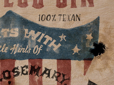 100% Texan illustration lettering