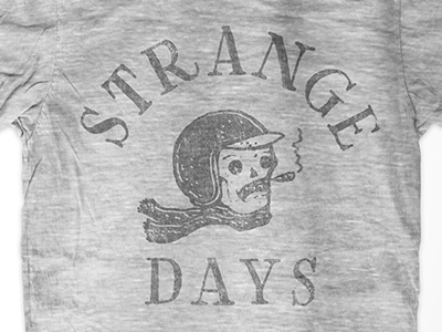 Strange Days apparel illustration lettering