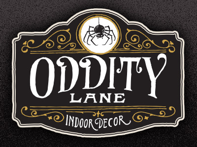 Oddity illustration lettering