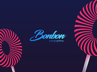 Bonbon bonbon brand candy invite logo sweet