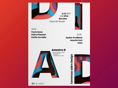 Dia D Event at IPCA academic barcelos branding cartaz event gradient graphic design guests ipca pitch portugal poster showroom university