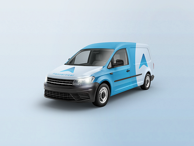 Flex Vertical Branding - Van blue branding car branding car design car folding logo minimal design repiano symbol van branding van design vertical