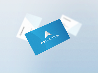 Flex Vertical Branding - Business Card blue branding business card logo design minimal design professional design repiano soft design vertical