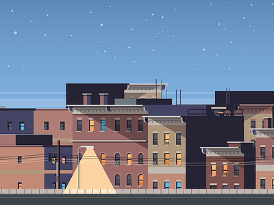 Empty City Parallax Animation 2d animation animation city city at night daily practice empty city lights out quarantine repiano stayhome staysafe