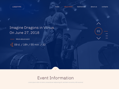 Events UI/UX Landing Page event events landing repiano