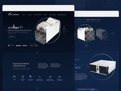 Miners Landing Page UI/UX bitcoin crypto cryptocurrency etherium miner mining repiano