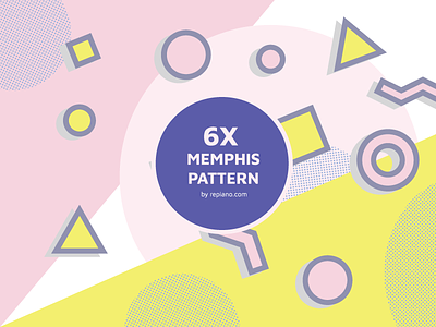 6X Memphis Style Pattern Pack (Free Vector)