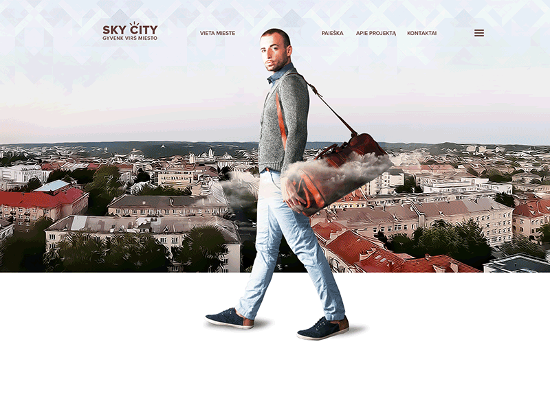Sky City UI Design city design fashion real estate sky blue sky city ui uidesign ux uxdesign