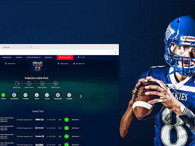 Tipsters Hub UI american basketball betting football nfl repiano sport tipsters