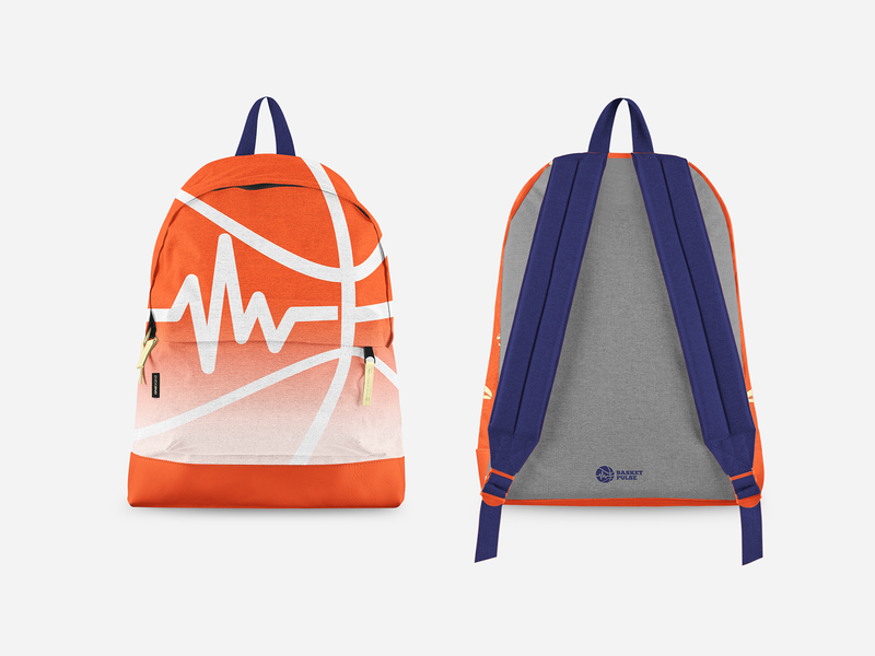 Basketpulse Branding awesome bag bag branding bag design basketball basketball jersey basketball logo branding jersey merch mockup orange packaging design pulse repiano tomaskor