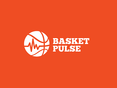 BasketPulse Logo awesome logo basketball basketball logo branding court jordan kobe lebron orange pulse