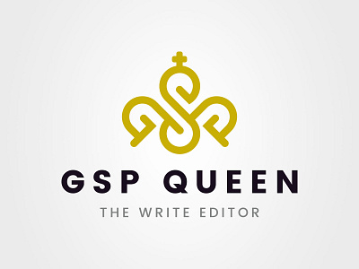 GSP Queen Logo brand design brand identity branding crown crown logo design editor logo emblem logo logo design monogram