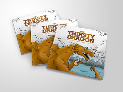 The Thirsty Dragon Kids' Book creative design dinosaur dragon drawings illustration illustration digital illustrator kids book mischief paperback peer pressure story