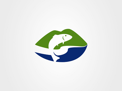 Kiss N Release Logo branding branding design design fish fishing fishing logo logo logo design mountains river