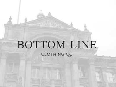 Bottom Line Clothing co. british clothing font logo simple